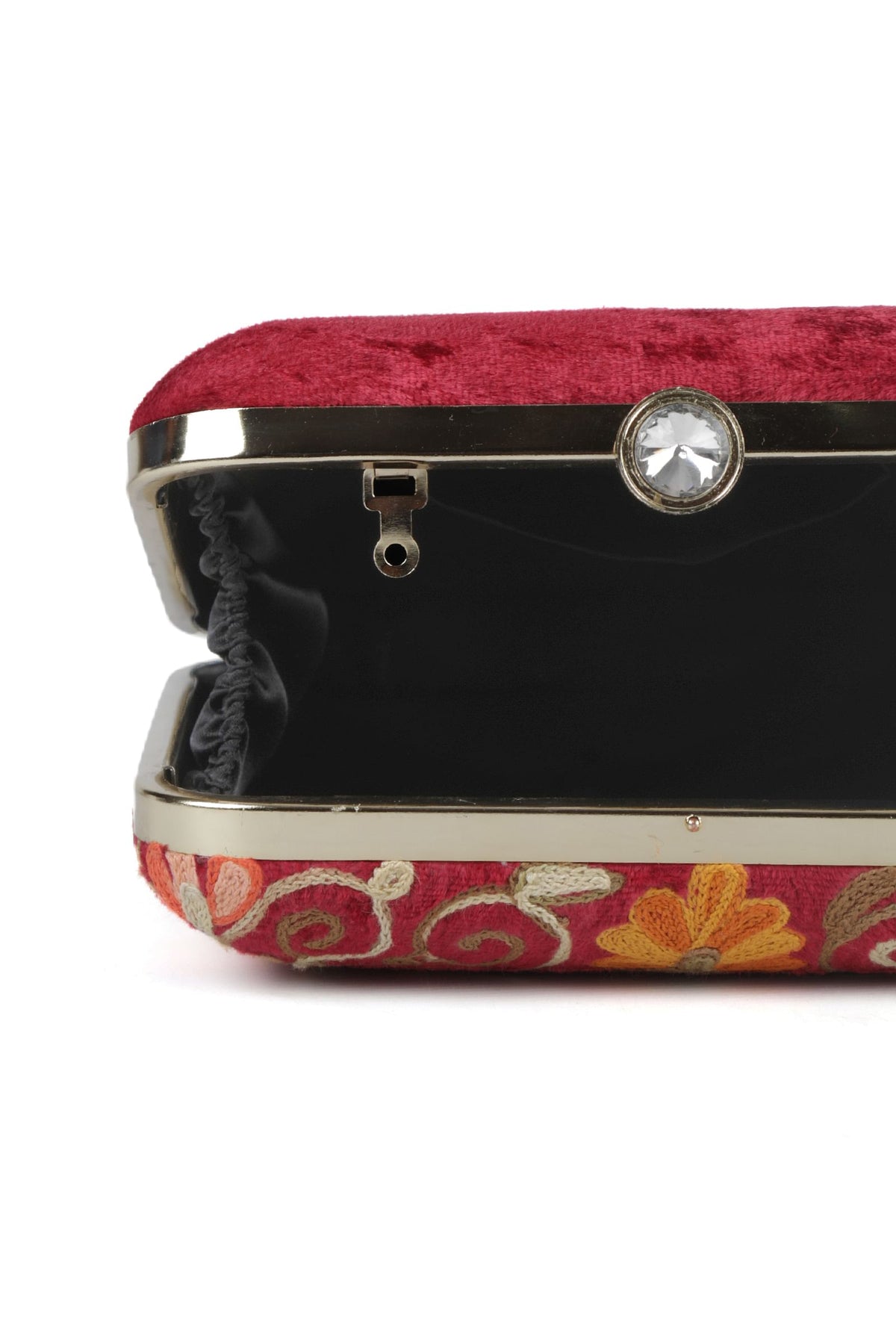 Red Velvety Box Clutch