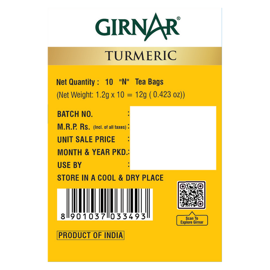 Green Tea Bags - Turmeric 10 Tea Bags