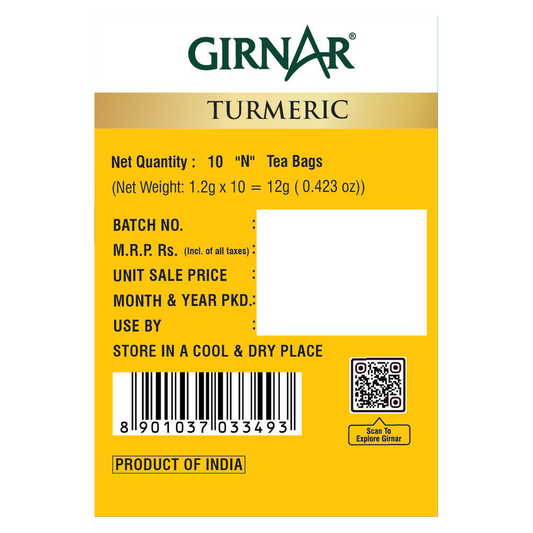 Green Tea Bags - Turmeric 10 Tea Bags
