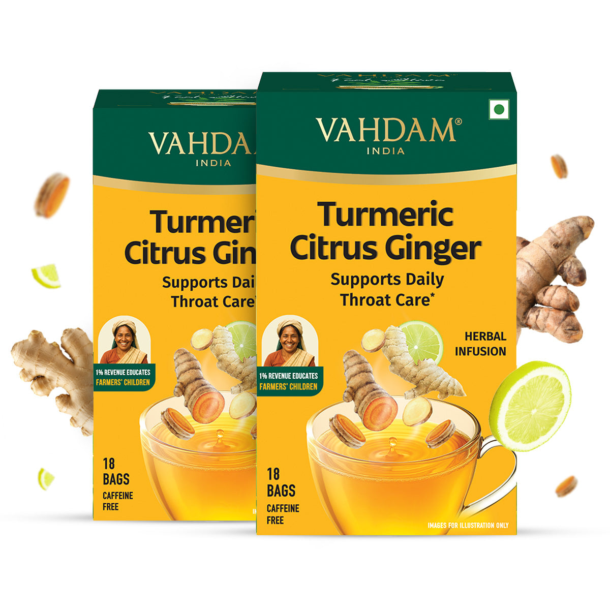 Turmeric Citrus Ginger Herbal Infusion18 TB Pack of 1