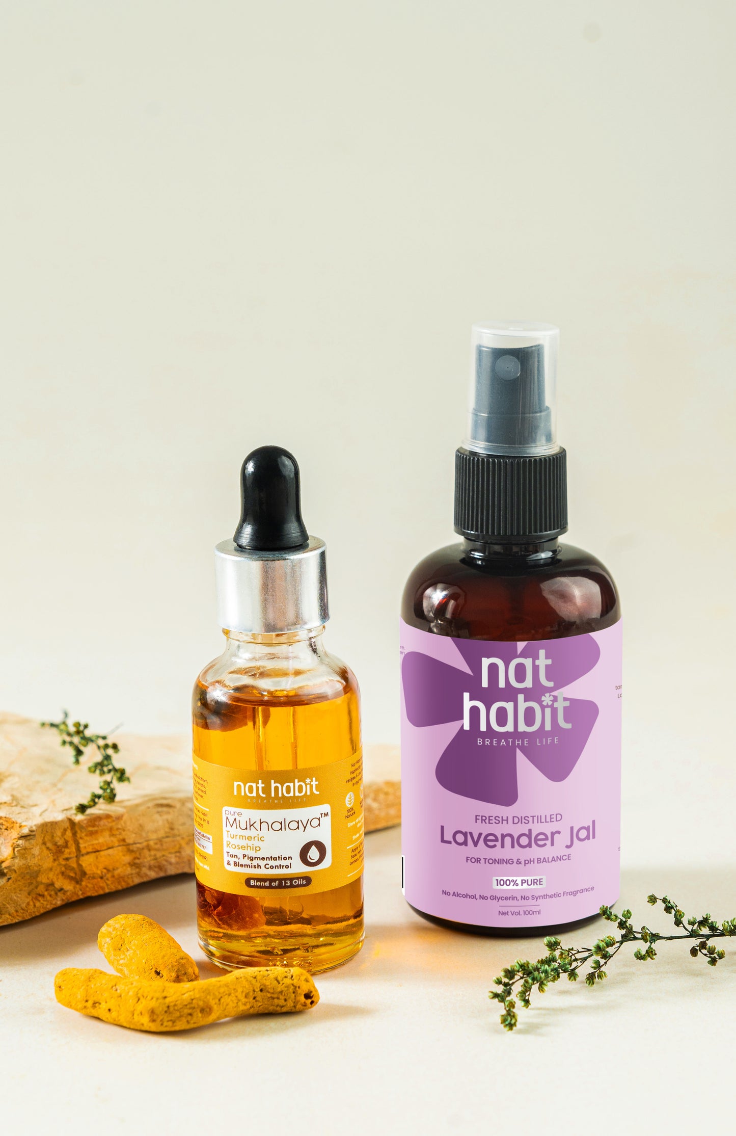 Turmeric Rosehip Mukhalaya & Lavender Flora Jal 30ml + 100ml