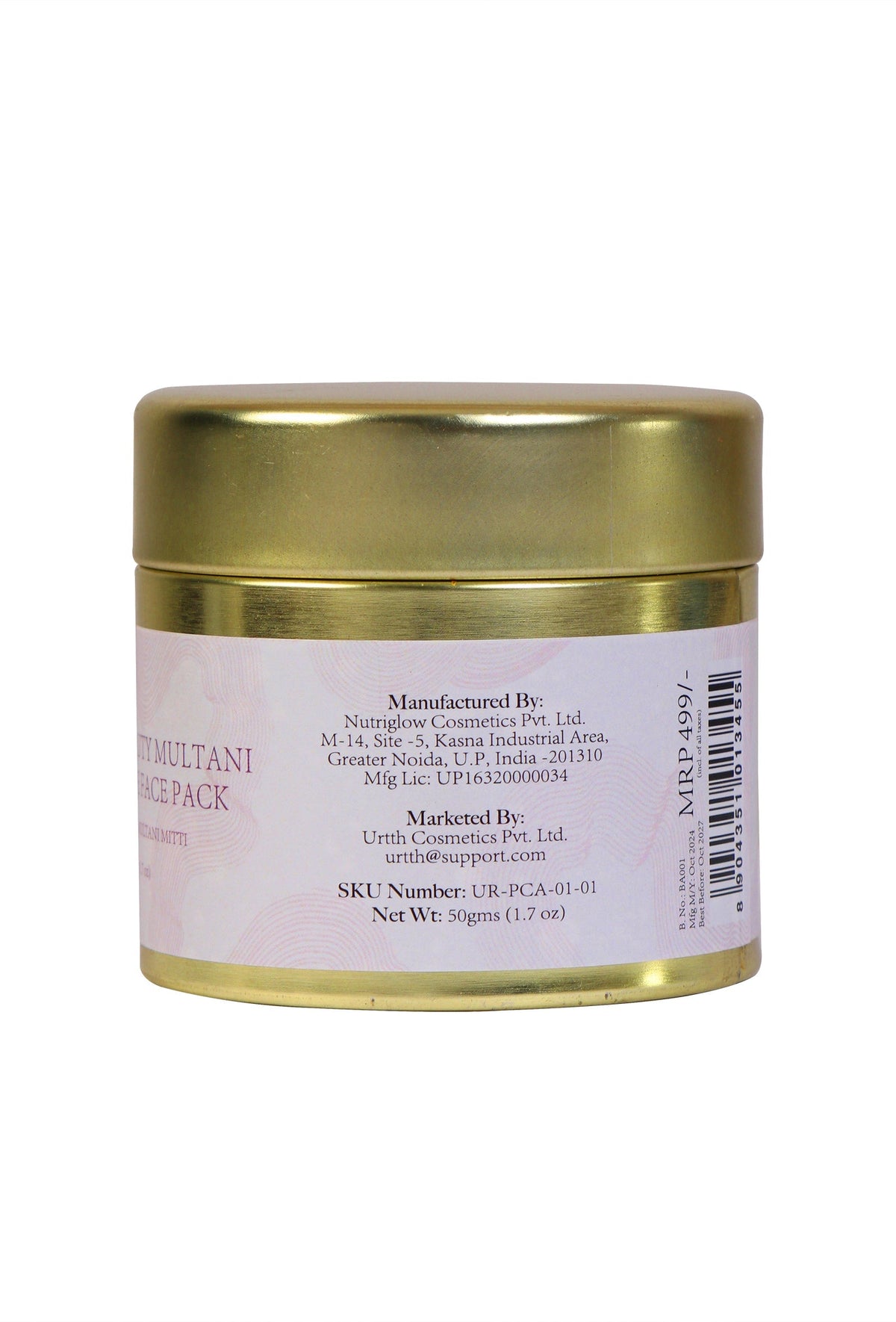 Natural Beauty Multani Mitti & Rose Face Pack