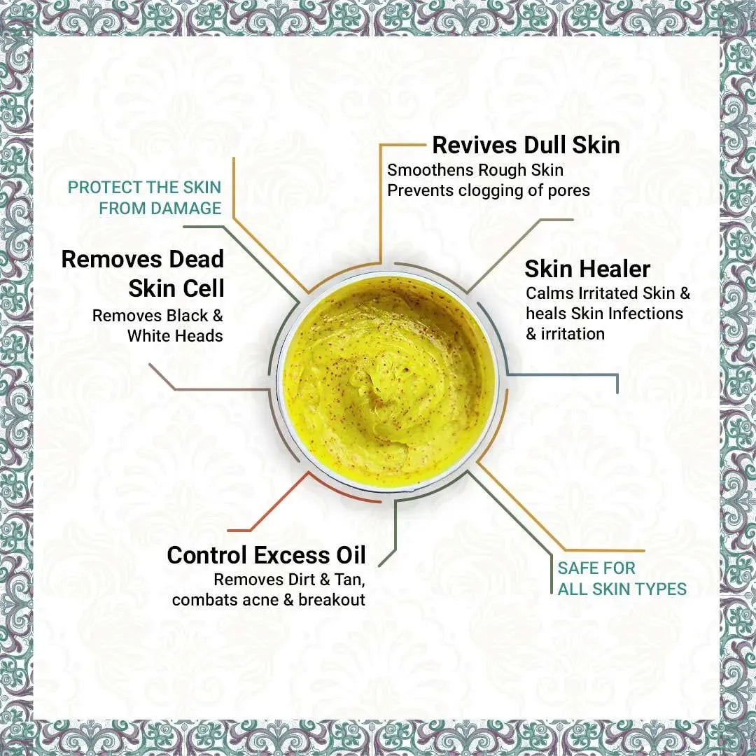 Shahi Ubtan Scrub, Natural Exfoliation Orange Peel, Apricot Seed & Turmeric Protection, Tan Removal, Cell Renewal Glowing Face & Body, All Skin Types 160ml