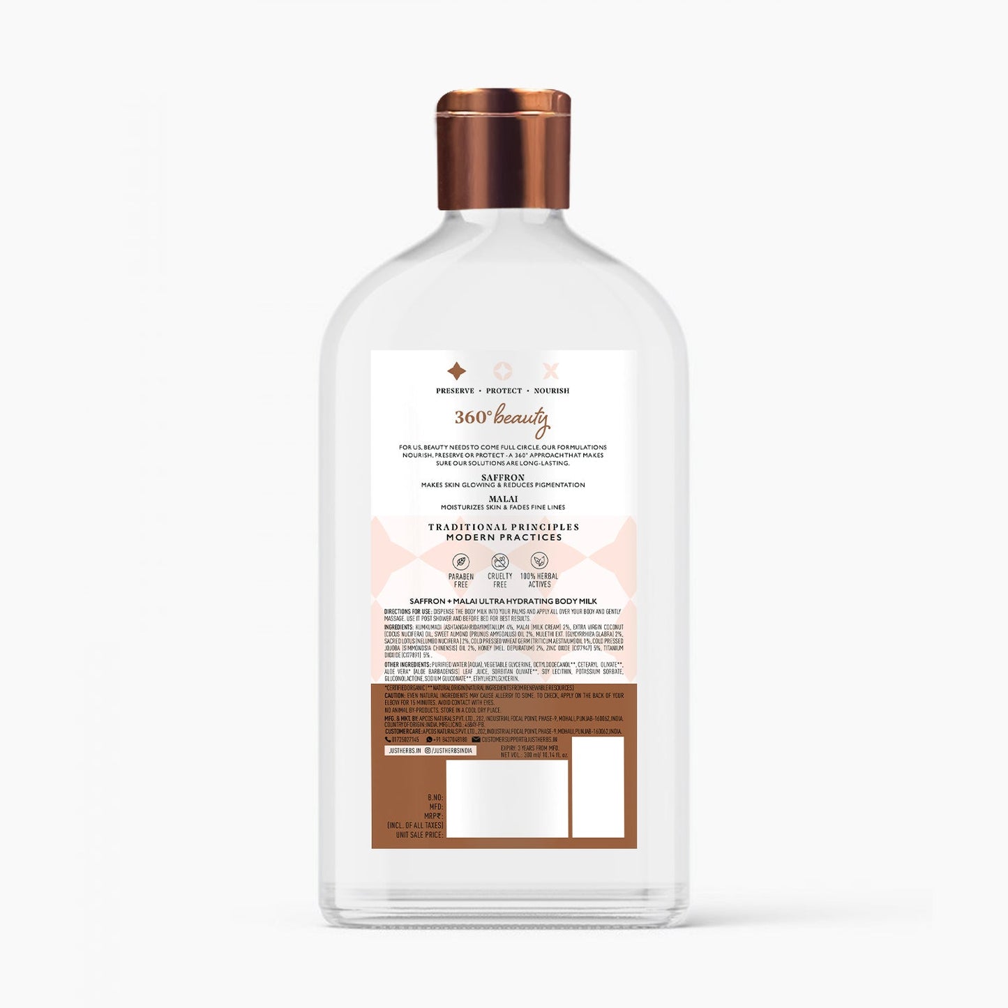 Ultra Hydrating Body Milk with Saffron and Malai 300ml