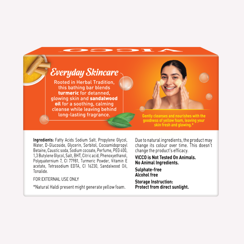 【Vicco】 Turmeric Sandal Bathing Bar|ターメリック サンダル バスソープ|50g