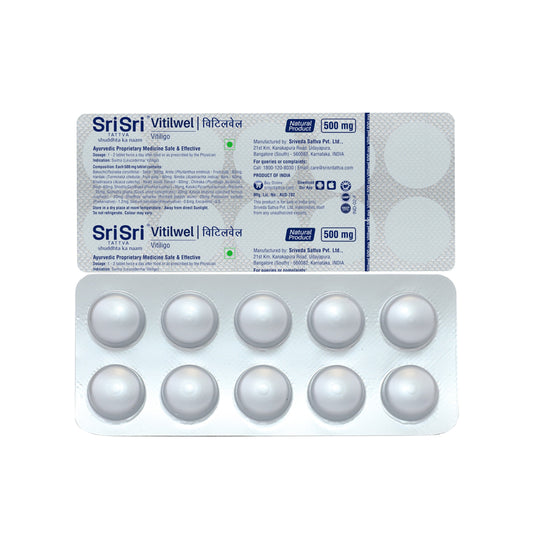 Vitilwel - For Repigmentation of Skin - Hypopigmentation | 500 mg 100tabs