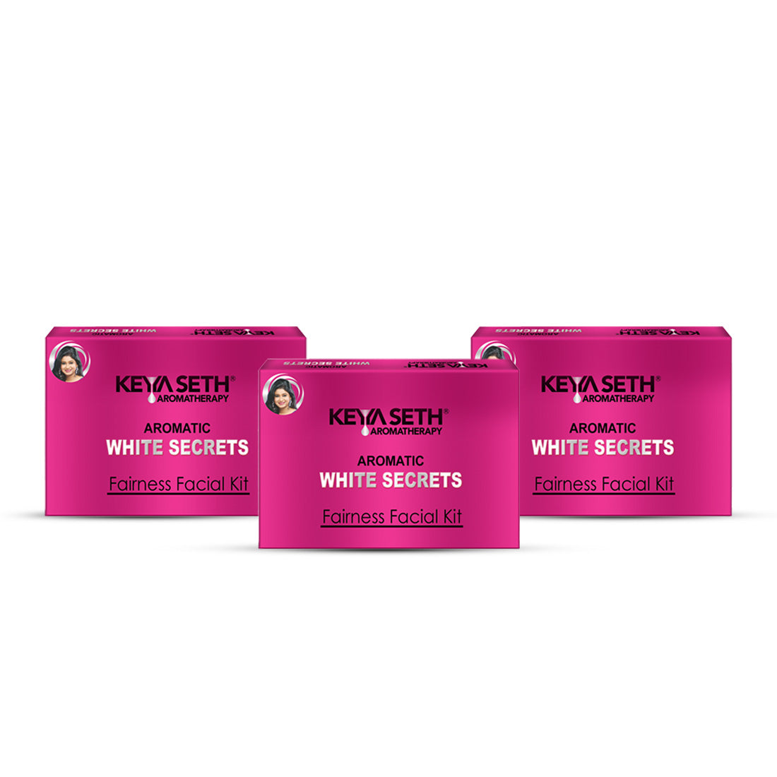Aromatic White Secrets (Fairness Facial Kit) with Pure Essential oils & Fresh Green Herbs -Instant White, Bright, Shine & Youthful Glow Skin 23g