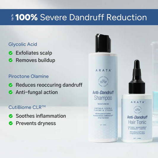 Arata Anti-Dandruff Shampoo, Tonic, Free Conditioner Combo 100ml