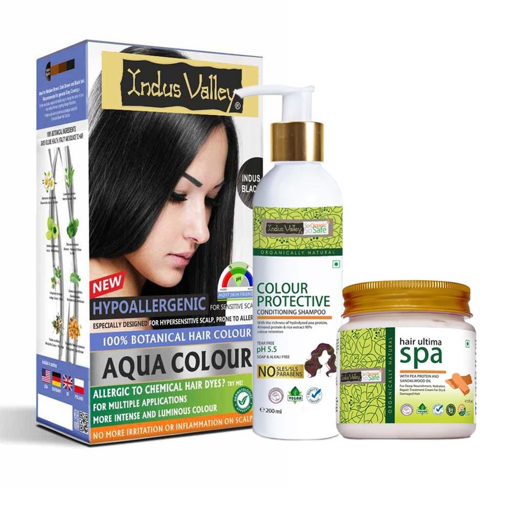 Aqua Colour With Colour Protective Conditioning Shampoo and Hair Ultima Spa Combo - 405ml + 200gm 405ml