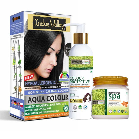 Aqua Colour With Colour Protective Conditioning Shampoo and Hair Ultima Spa Combo - 405ml + 200gm 405ml