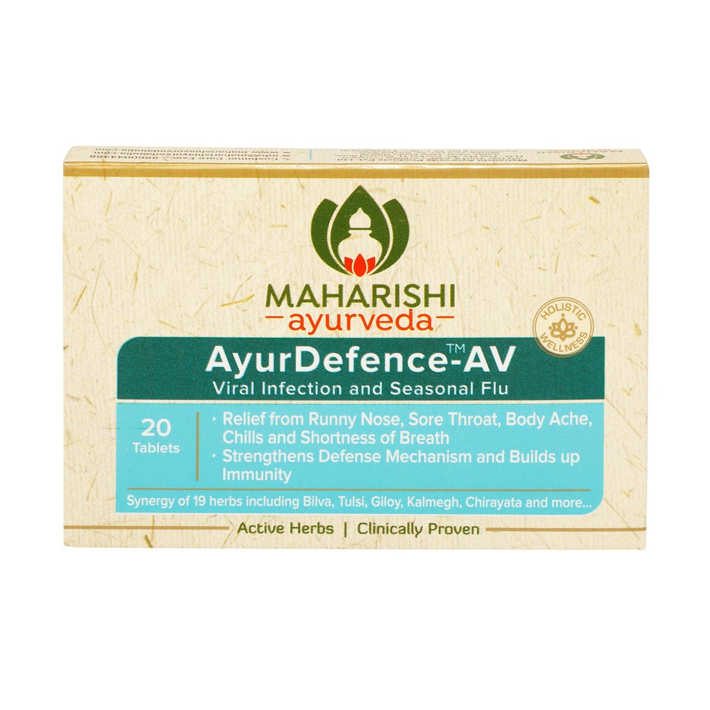 AyurDefence-AV For Viral Infections & Seasonal Flu (20 tablets Pack)