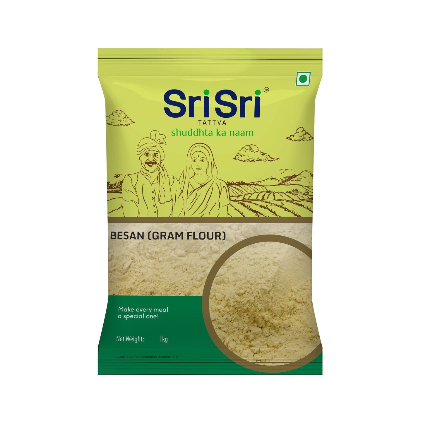 【Sri Sri Tattva】 Besan (Gram Flour)| ベサン(グラムフラワー)| 1kg