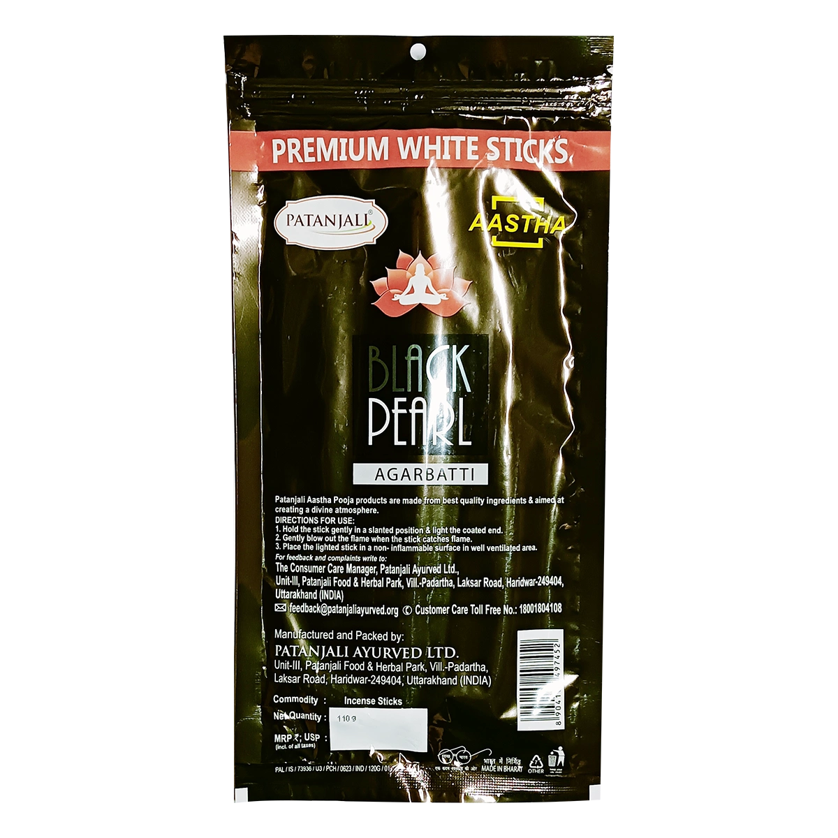 Aastha Agarbatti W Stick Blackpearl - New