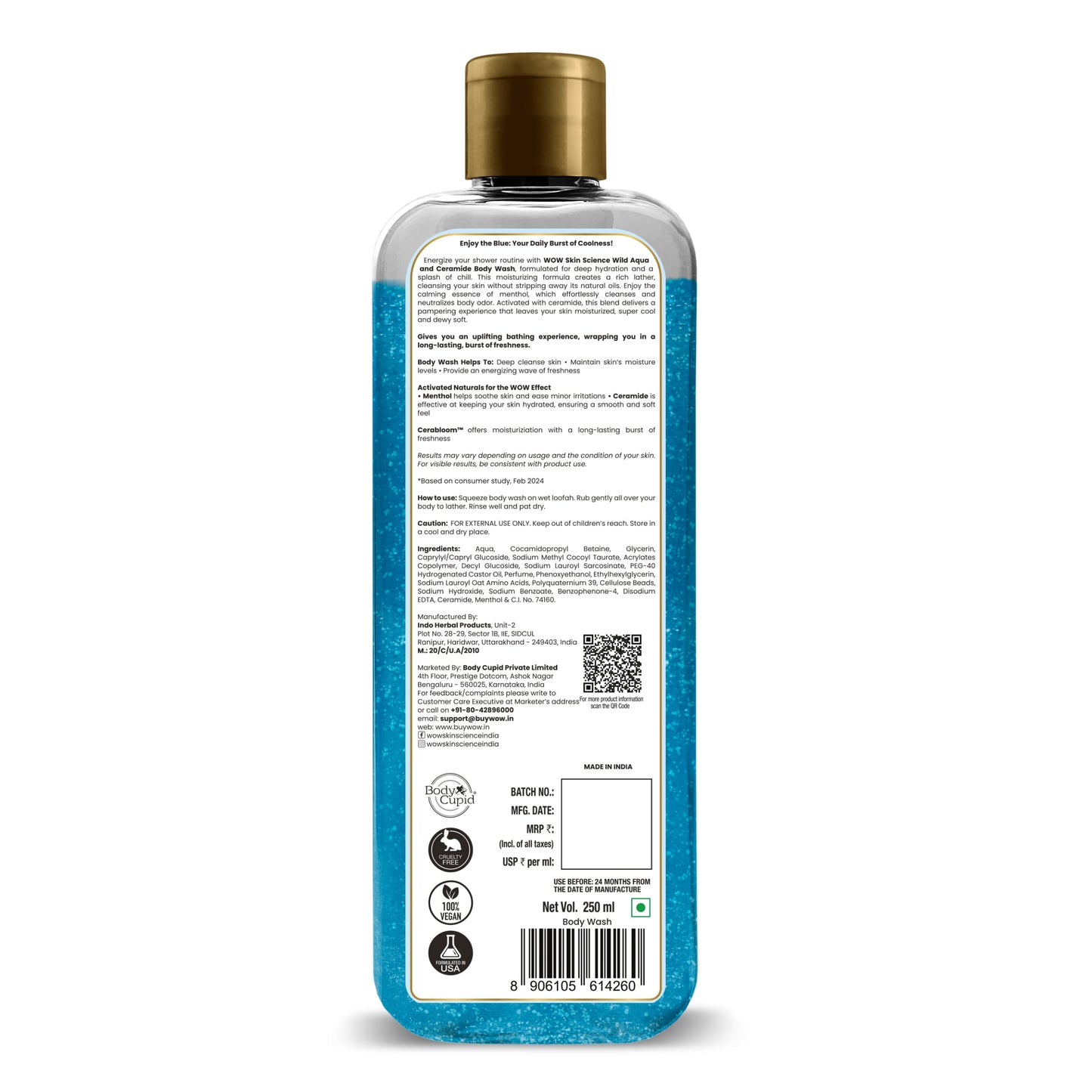 Wild Aqua Body Wash 250 Ml 250ml
