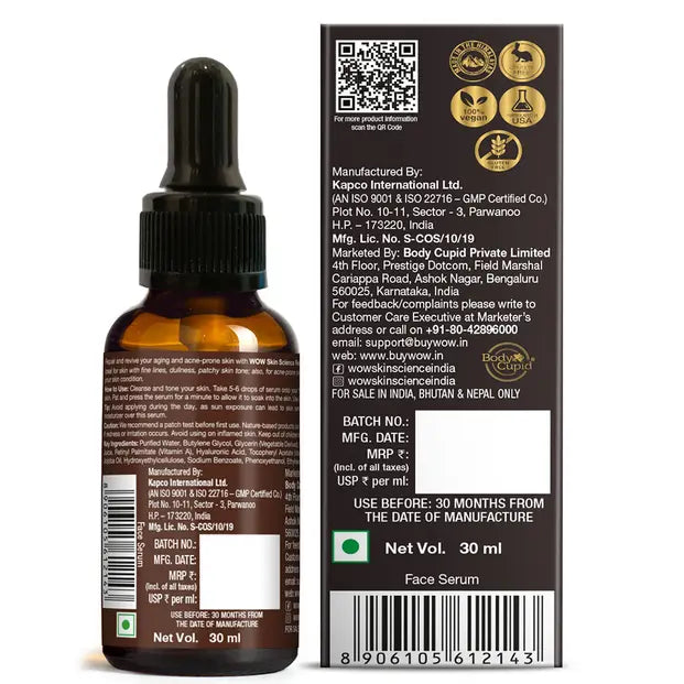 Retinol Face Serum Youthful Glow & Acne Defense 30ml