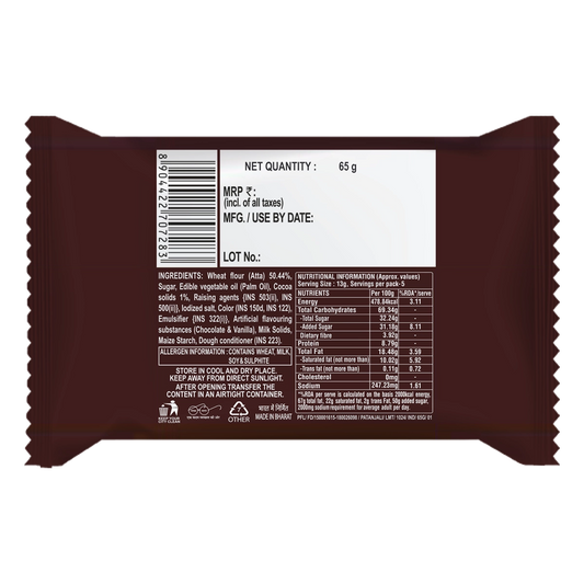 Patanjali Creamfeast Chocolate Biscuit 65g
