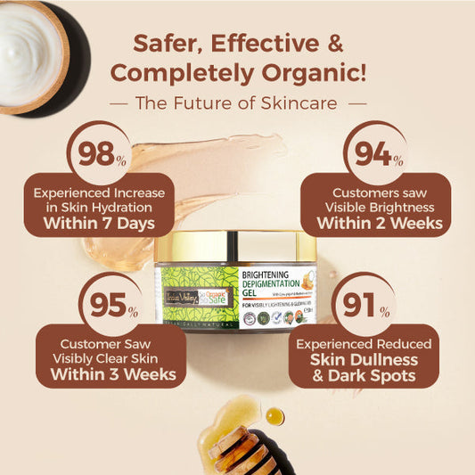 Brightening Depigmentation Gel for Reducing Pigmentation, Dark Spots and Blemishes With Cow Yogurt & Mashobra Honey - Pack of 2