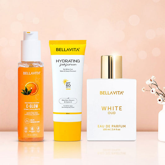 【Bella Vita】 The Weekend Glow Up Combo|ウィークエンド グロウアップ コンボ(フェイスウォッシュ・サンスクリーン・ホワイトウード パフューム)