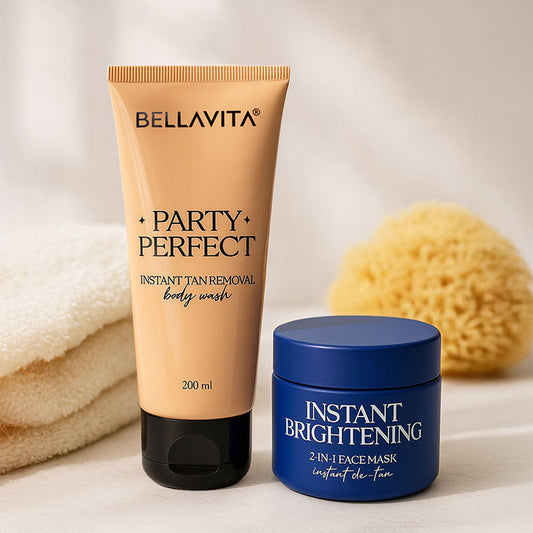 【Bella Vita】 Instant Brightening Power Combo|メンズ パワーコンボ(パーティーパーフェクト フェイスマスク+ボディウォッシュ)