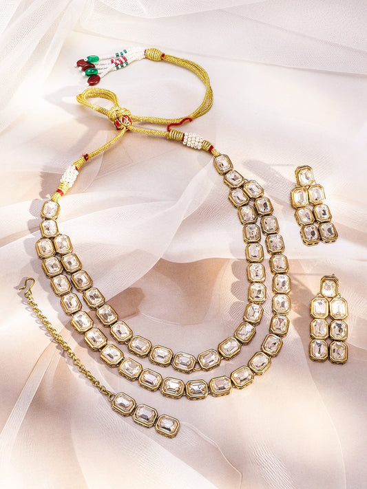 Dreams Draped in Kundan Necklace Set フリーサイズ