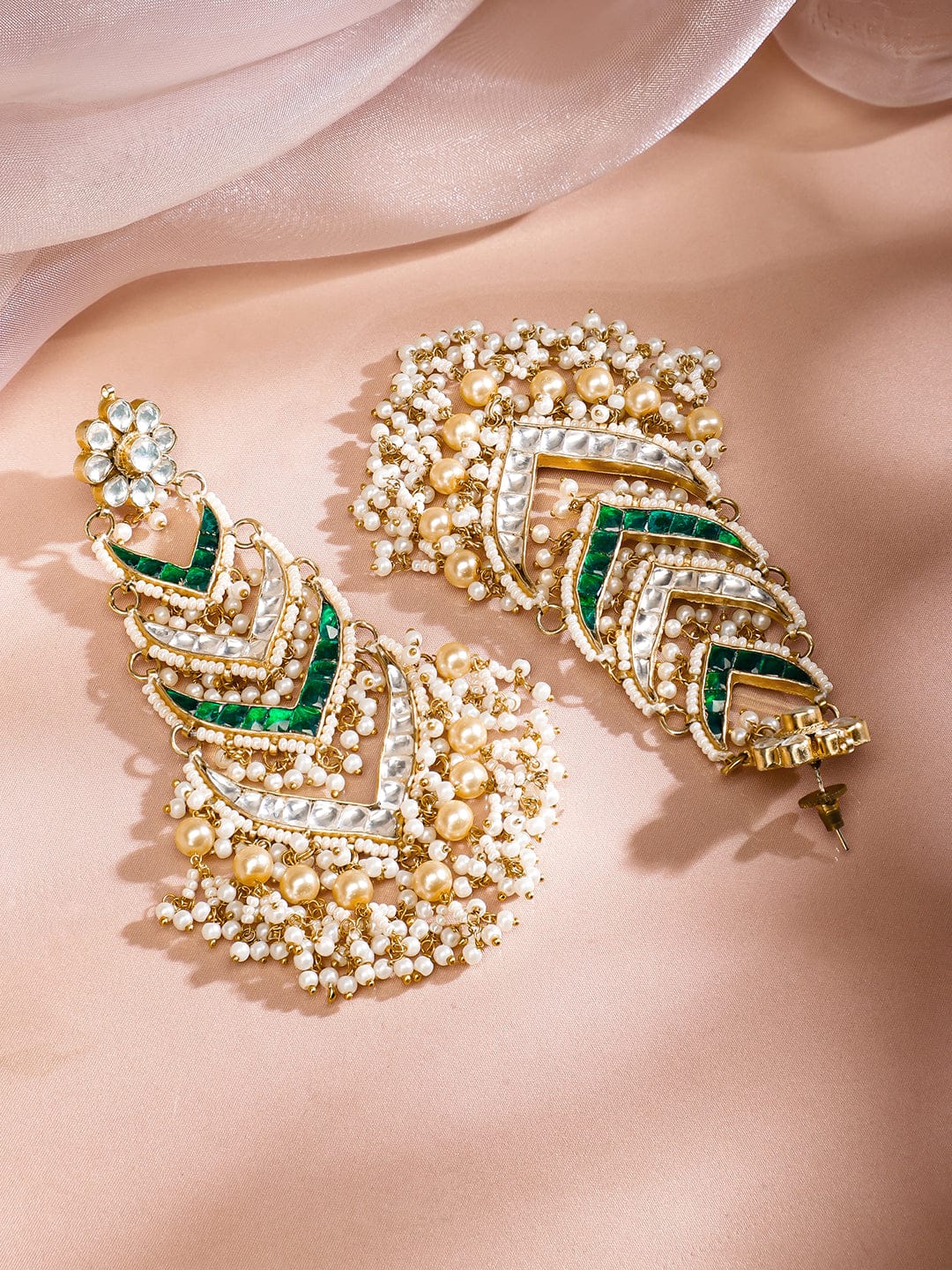 Echoes of Green Hues Danglers Multicolor