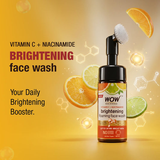Brightening Vitamin C Foaming Face Wash With Built In Brush 150 ML