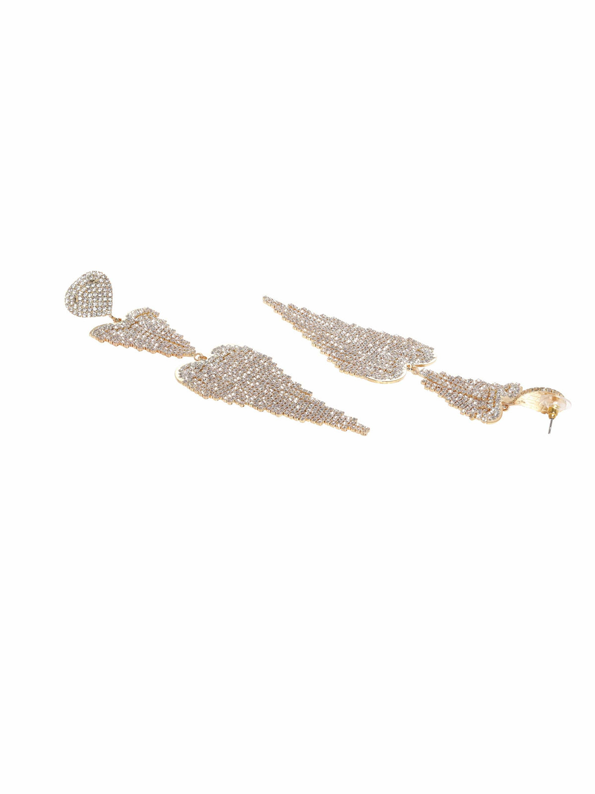 【Rubans】 Party Perfect Heart Waterfall Shoulder Duster American Diamond Zirconia Earrings|ゴールドトーン ハート ウォーターフォール ショルダーダスター イヤリング