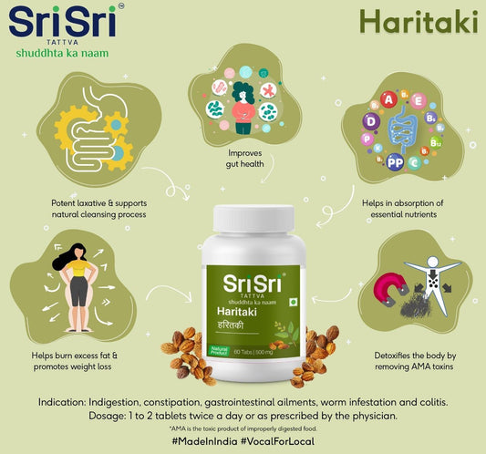 Haritaki - Digestive aid, 60 Tabs | 500 mg 500mg