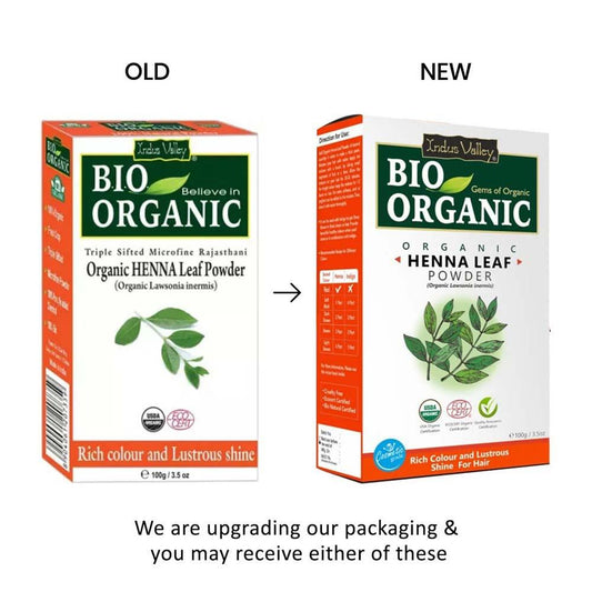 【Indus Valley】 Bio Organic Henna Leaf Powder - Available in 3 Size|ビオ オーガニック ヘナ リーフパウダー|200g