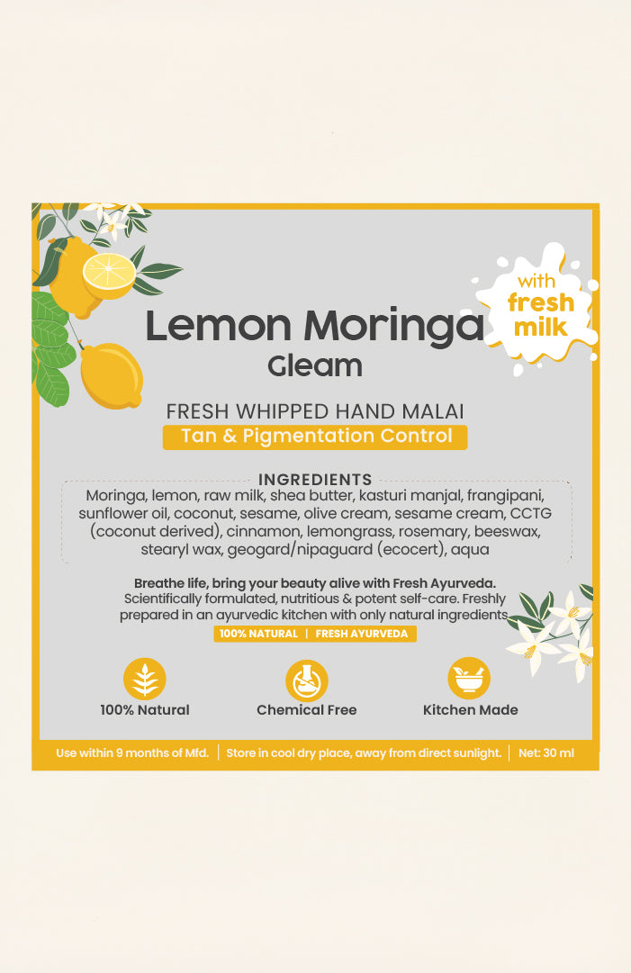 Lemon Moringa Hand Malai 30ml × 2