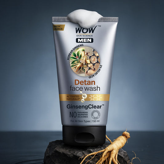 WOW Skin Science メンズ コリアン高麗人参&コウジ酸 デタン フェイスウォッシュジェル 150ml