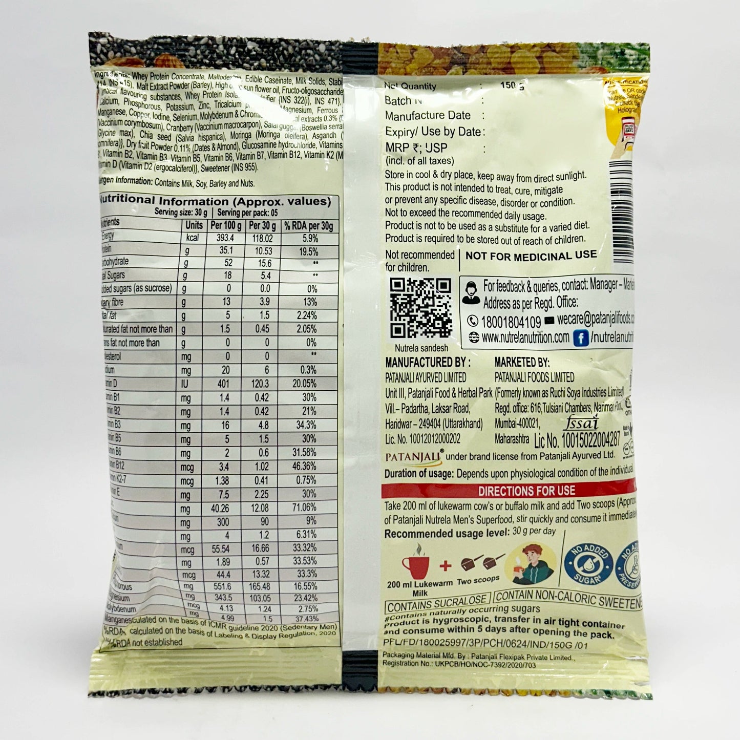 Patanjali Nutrela Men's Superfood (400 g) 150g