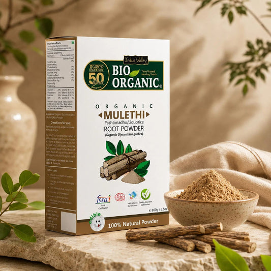 【Indus Valley】 Bio Organic Mulethi Powder - 100gm|ビオ オーガニック ムレティパウダー|100g