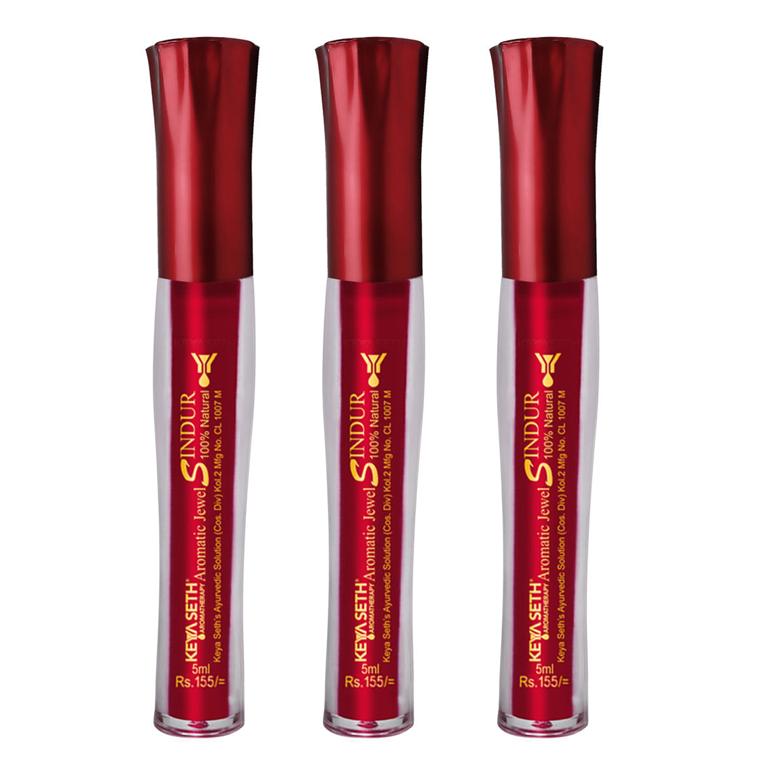 Aromatic 100% Natural Liquid Sindoor (Maroon) - Long lasting & Waterproof with Floral Pigment 5ml