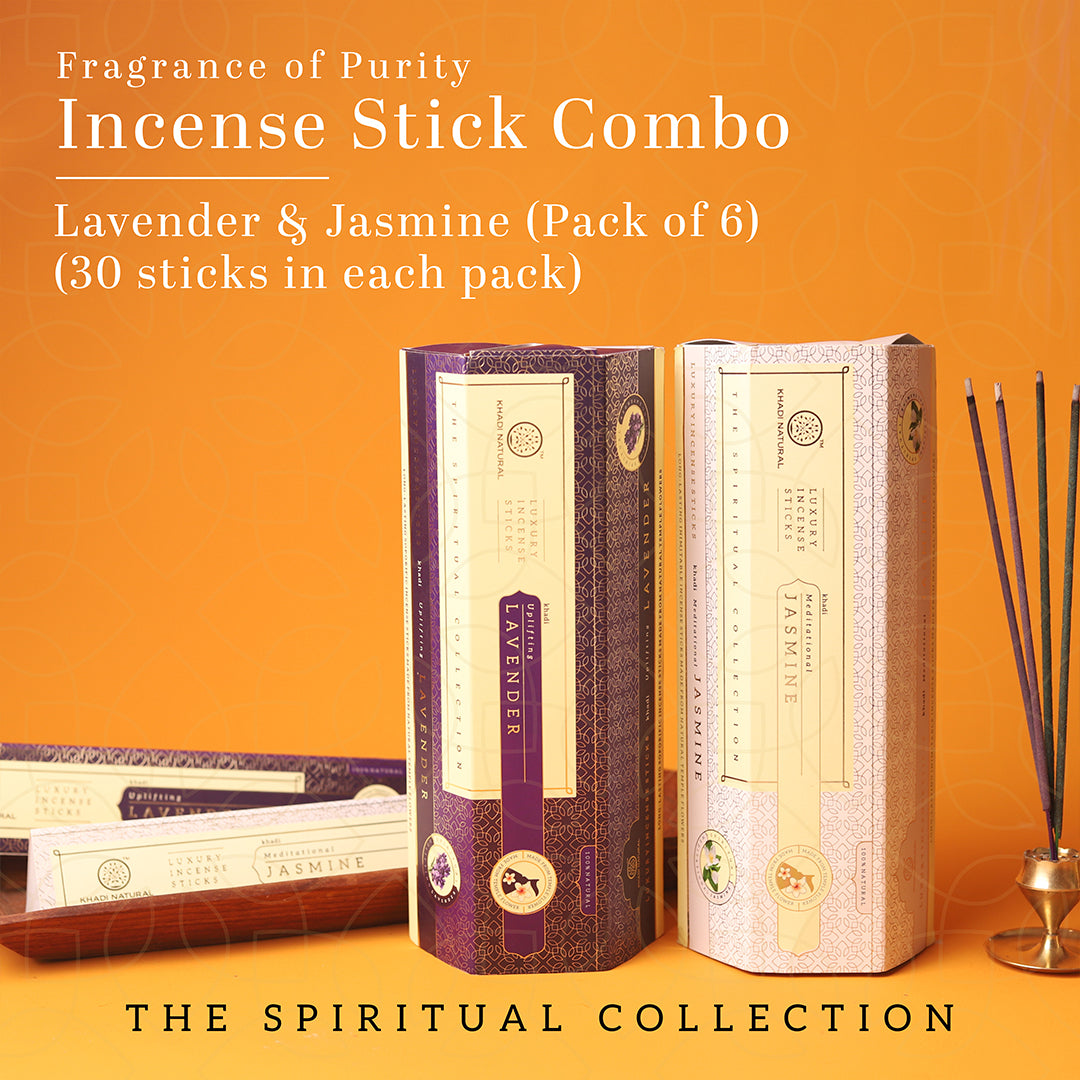 Incense Sticks Lavender and Jasmine Combo (Pack of 6)