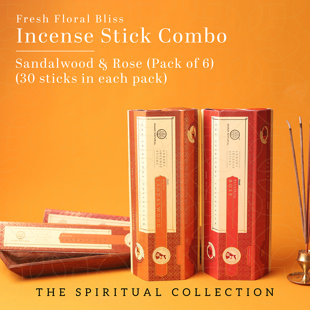 Incense Sticks Rose & Sandalwood Combo Pack of 6