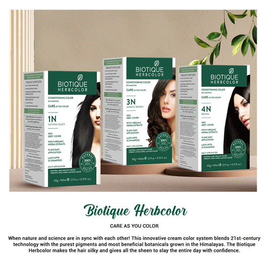 【Biotique】 Biotique Herbcolor 1N Natural Black|ハーブカラー 1N ナチュラルブラック|60G