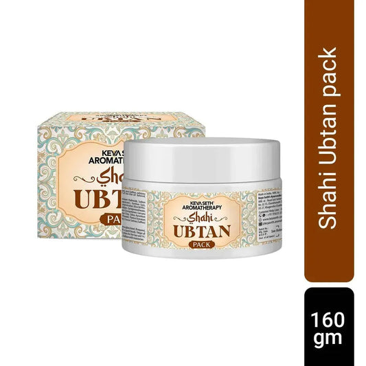 Shahi Ubtan Pack, Moroccan Clay, Glowing, De Tan with Turmeric, Sandalwood, Saffron, Rose, Orange for All Skin Types 160gm 160g