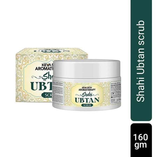 Shahi Ubtan Scrub, Natural Exfoliation Orange Peel, Apricot Seed & Turmeric Protection, Tan Removal, Cell Renewal Glowing Face & Body, All Skin Types 160ml