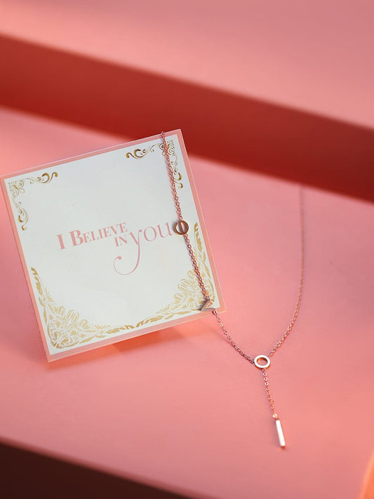 Love Pendant Necklace In Rose Gold Gold