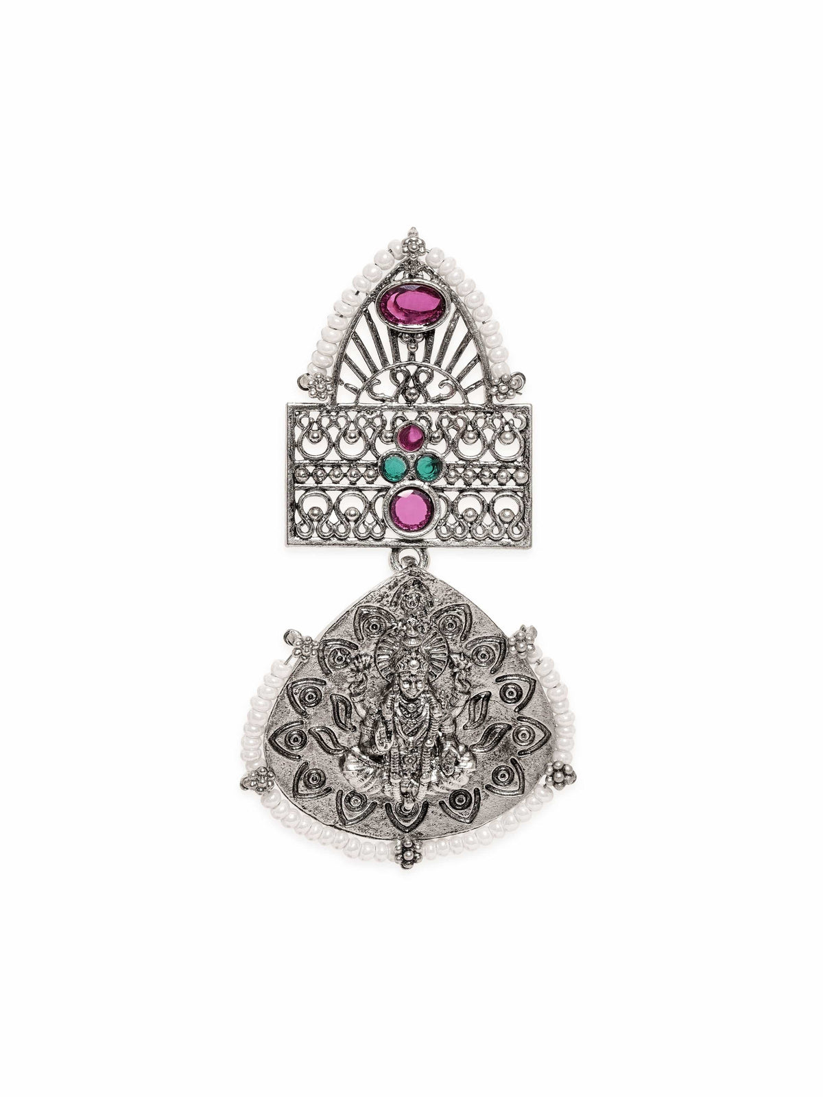 【Rubans】 Enchanted Elegance Oxidised Silver Plated Kempstone Pearl Beaded Earrings|オキシダイズド シルバーメッキ ケンプストーン パールビーズ イヤリング