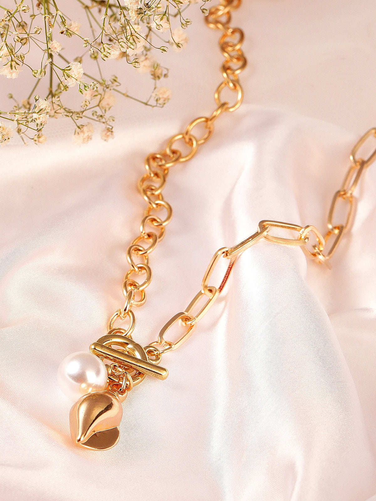 【Rubans】 Gold Plated Handcrafted Chunky Interlinked Chain Necklace|ゴールドメッキ ハンドクラフト チャンキー インターリンク チェーンネックレス