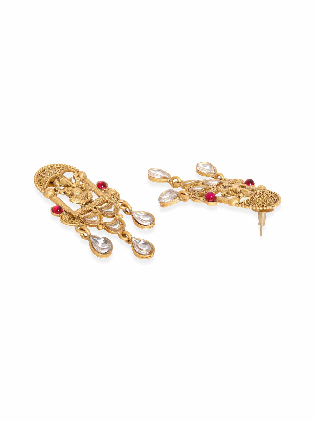 Lord Ganeha Beautiful Temple Necklace Set Gold