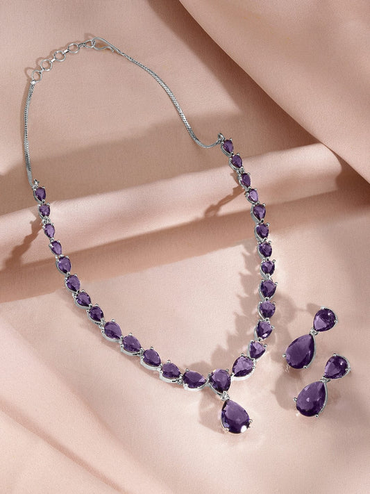 Miraculous Blue Necklace Set Purple