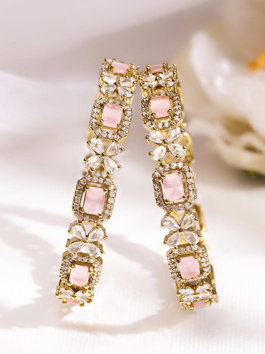 Pink Hues Floral Bangle 2.6 - Medium