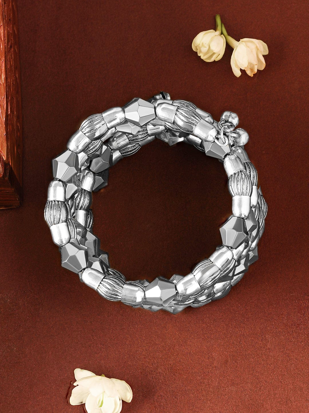Rubans Silver Plated Multi-Layered Statement Bracelet Silver