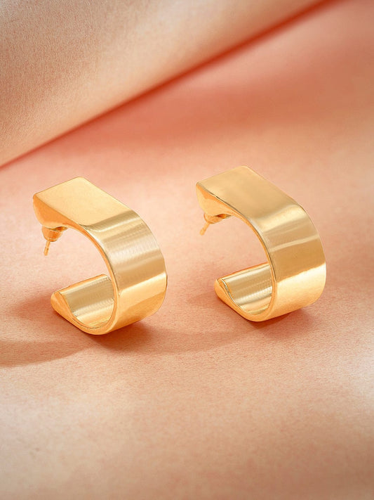 【Rubans】 Voguish Elegant Allure Gold Plated Hoop Earrings|ヴォーギッシュ エレガントアリュール ゴールドメッキ フープイヤリング