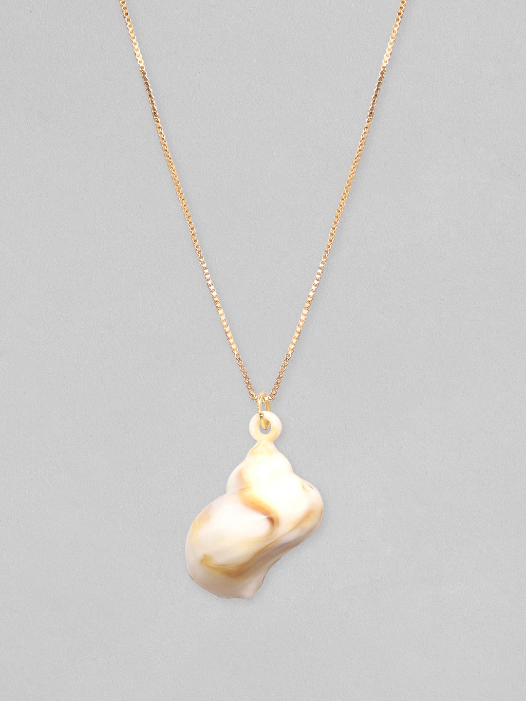 【Rubans】 Voguish Gold-Plated Contemporary Chain Pendant With Chain|ヴォーギッシュ ゴールドメッキ コンテンポラリー チェーンペンダント