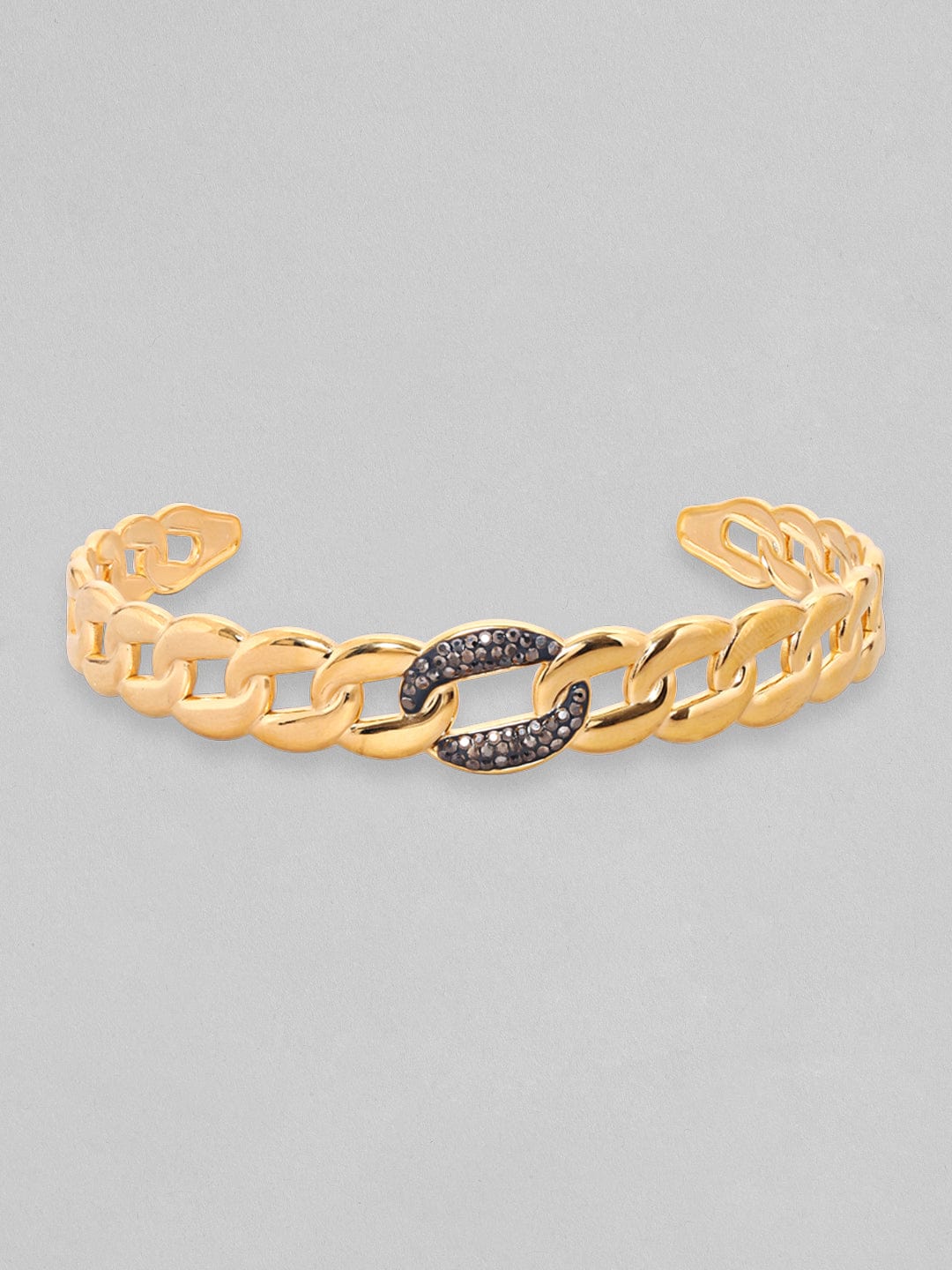 Rubans Voguish Women Brass Gold-Plated Cuff Bracelet Gold