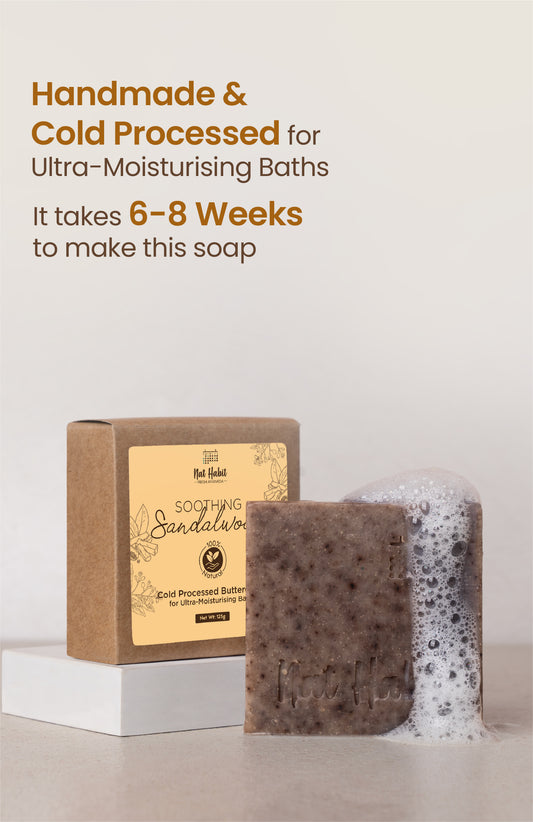 Cold Processed Soothing Sandalwood Soap 125g × 1